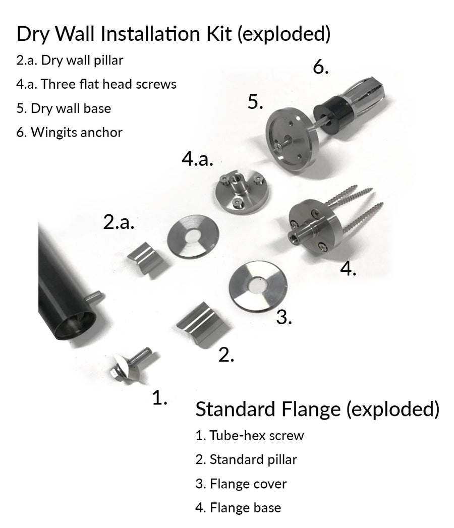 Bobrick B-9806-20 - Dry Wall Installation Kit for B-9806 Grab Bars