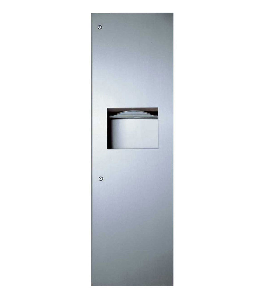 Bobrick B-39003 - Recessed Paper Towel Dispenser and Waste Receptacle, Satin Finish, 12-Gallon Waste