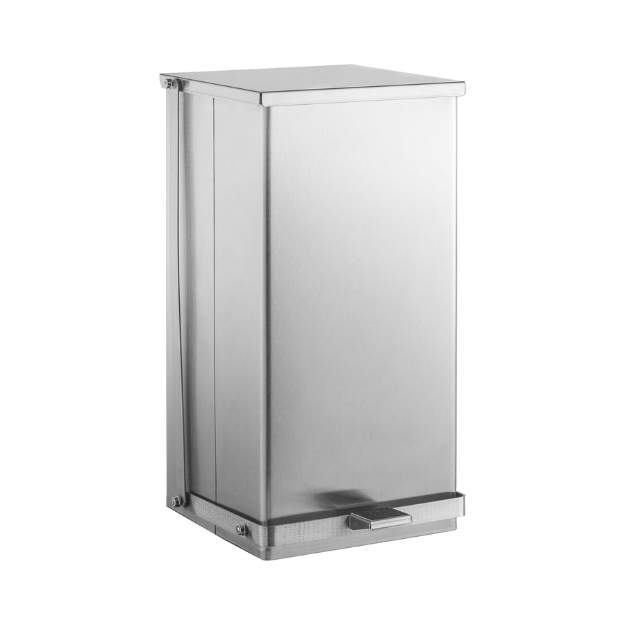 Bobrick B-221216 - Floor-Standing Foot-Operated Waste Receptacle, Satin Finish, 12-Gallon
