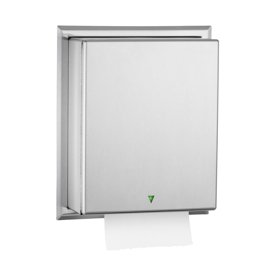 Bobrick B-29744 - Semi-Recessed Automatic Roll Paper Towel Dispenser, Satin Finish