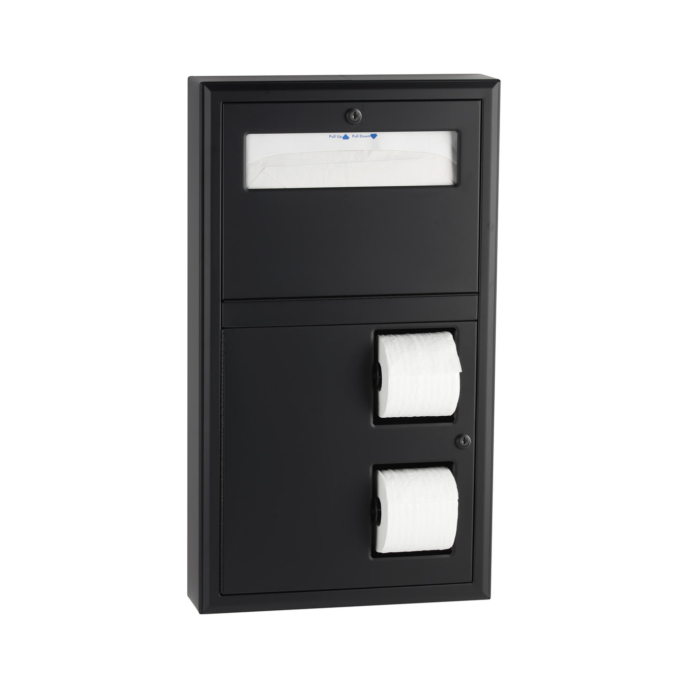 Bobrick B-3479.MBLK - Surface-Mounted Toilet Tissue Dispenser and Seat-Cover Dispenser