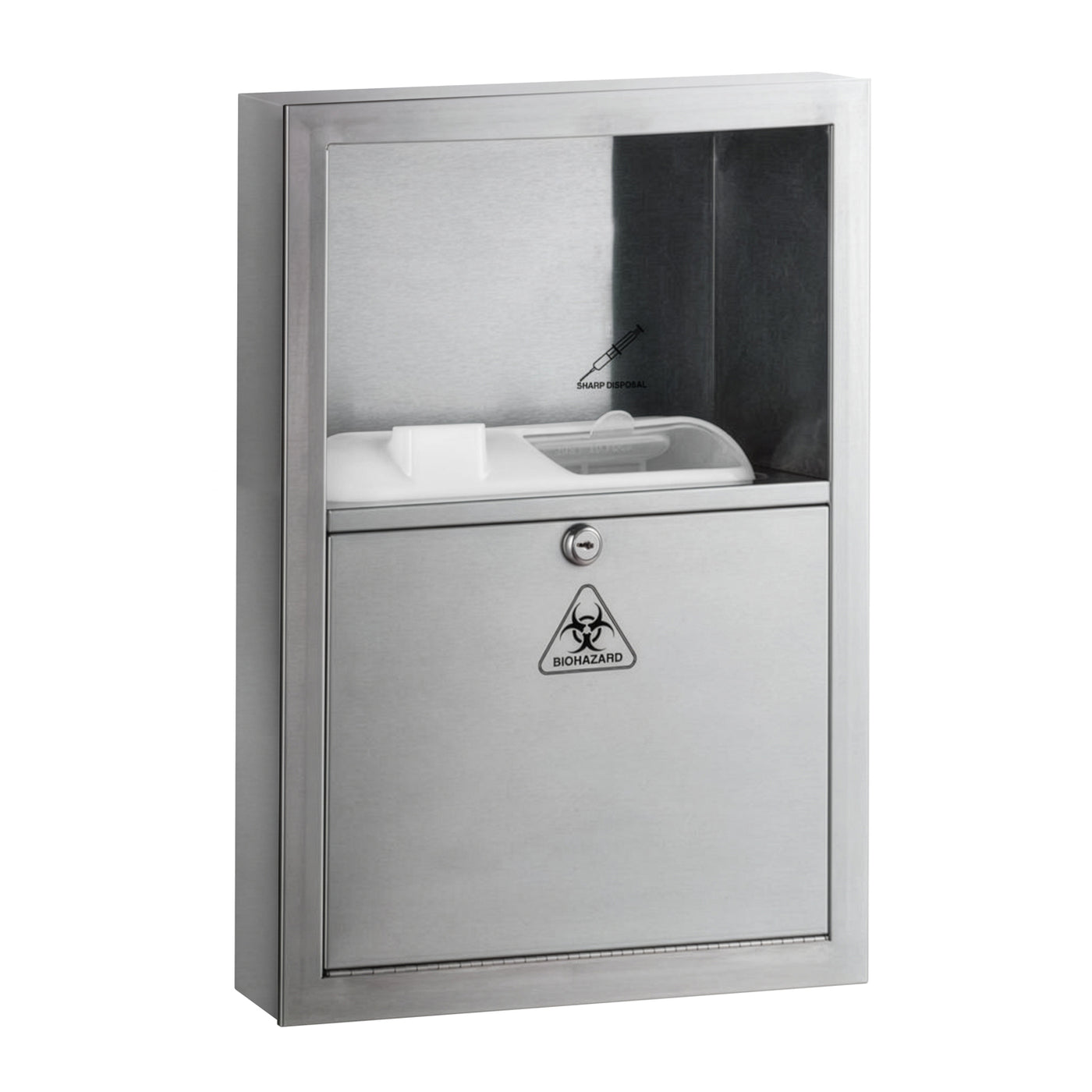 Bobrick B-350169 - Surface-Mounted Sharps Disposal Cabinet, (Not available in Canada)