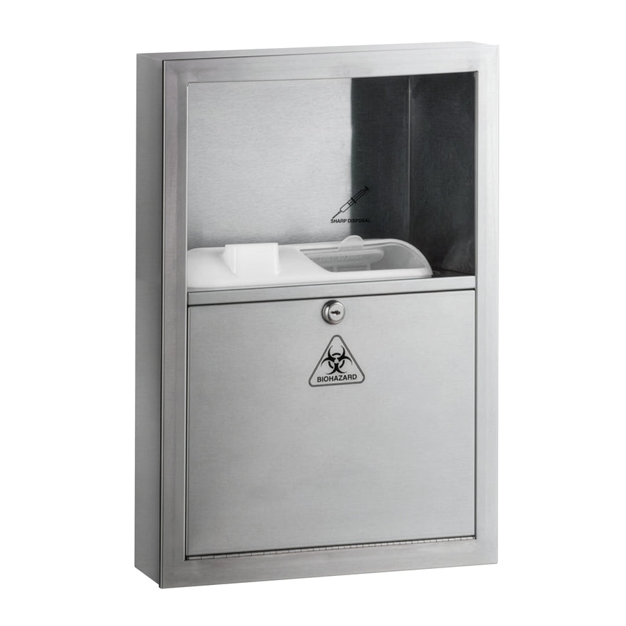 Bobrick B-350169 - Surface-Mounted Sharps Disposal Cabinet, (Not available in Canada)
