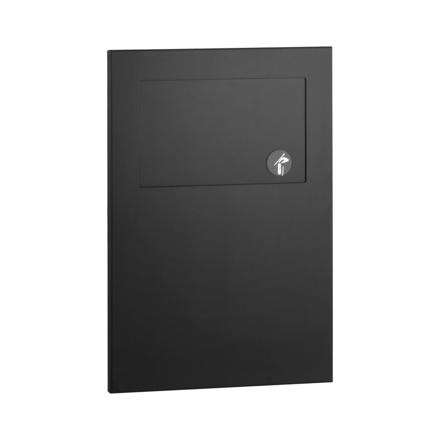 Bobrick B-35303.MBLK - Recessed Sanitary Napkin Disposal, Matte Black, 1.3-Gallon