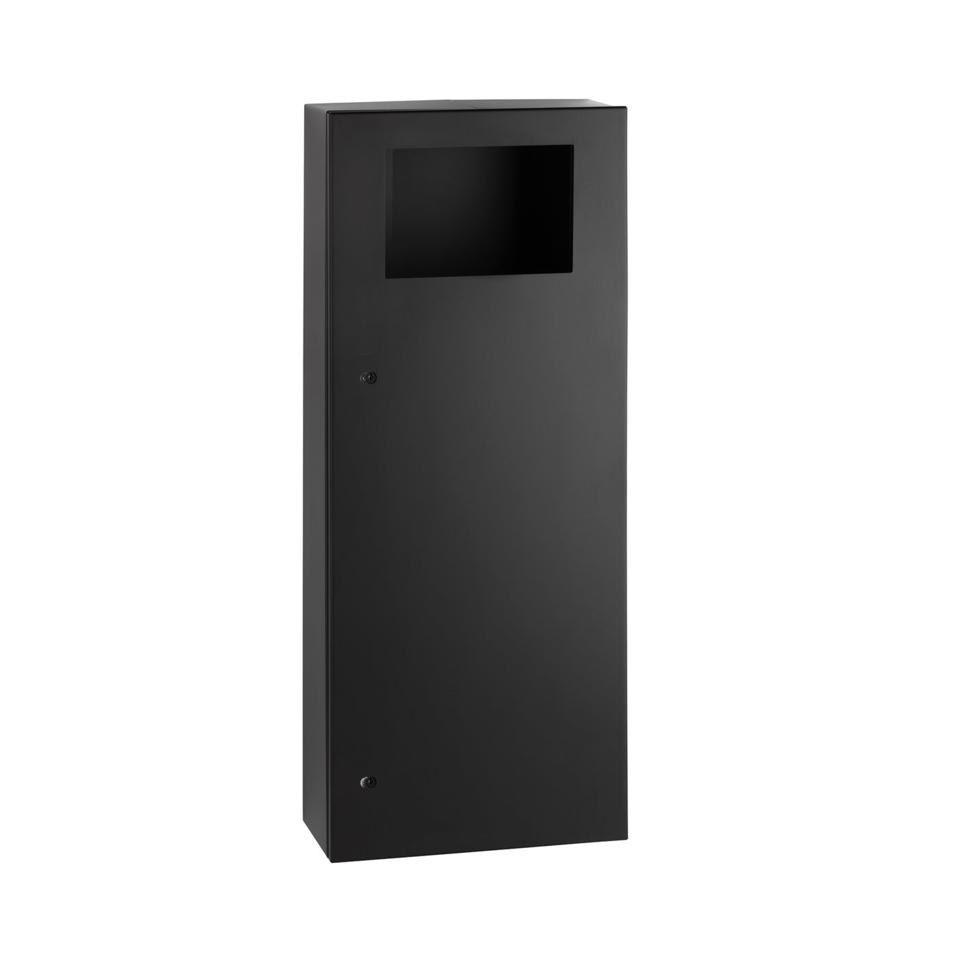 Bobrick B-35649.MBLK - Surface-Mounted Waste Receptacle, Matte Black, 12-Gallon