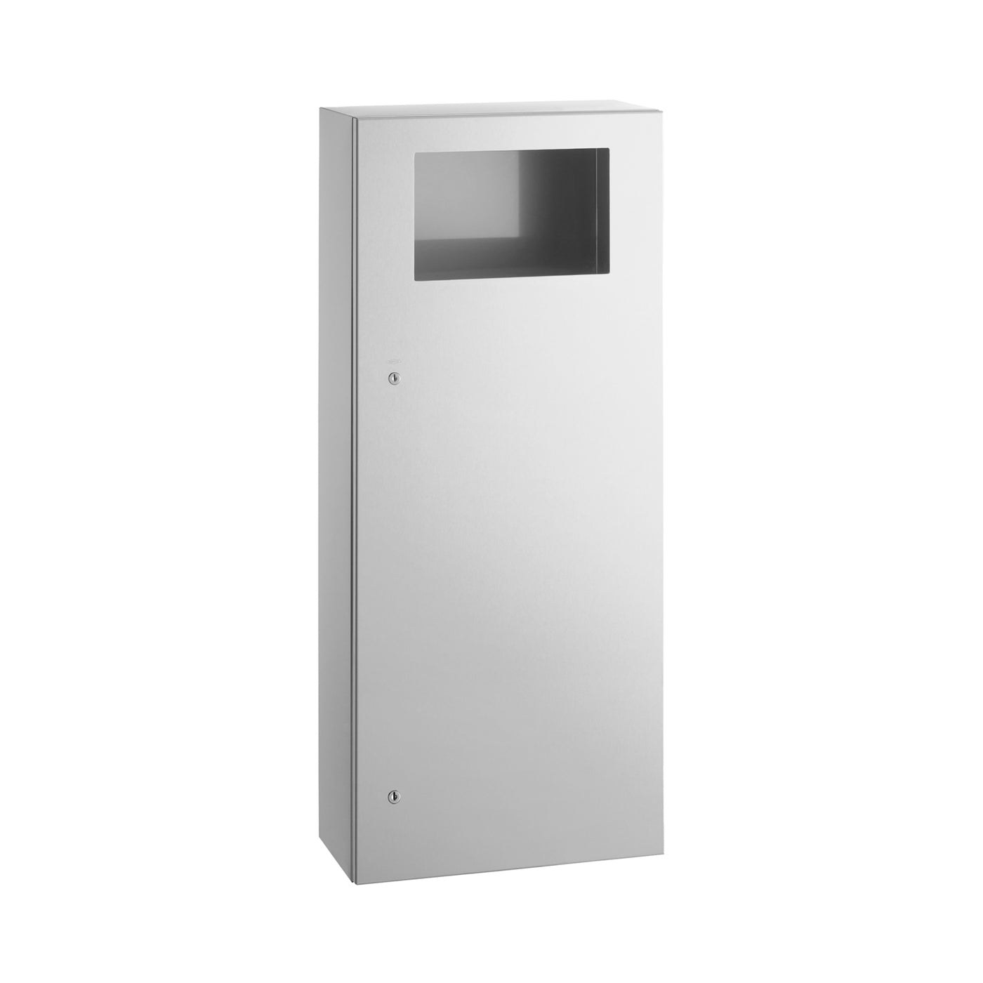 Bobrick B-35649 - Surface-Mounted Waste Receptacle, Satin Finish, 12-Gallon