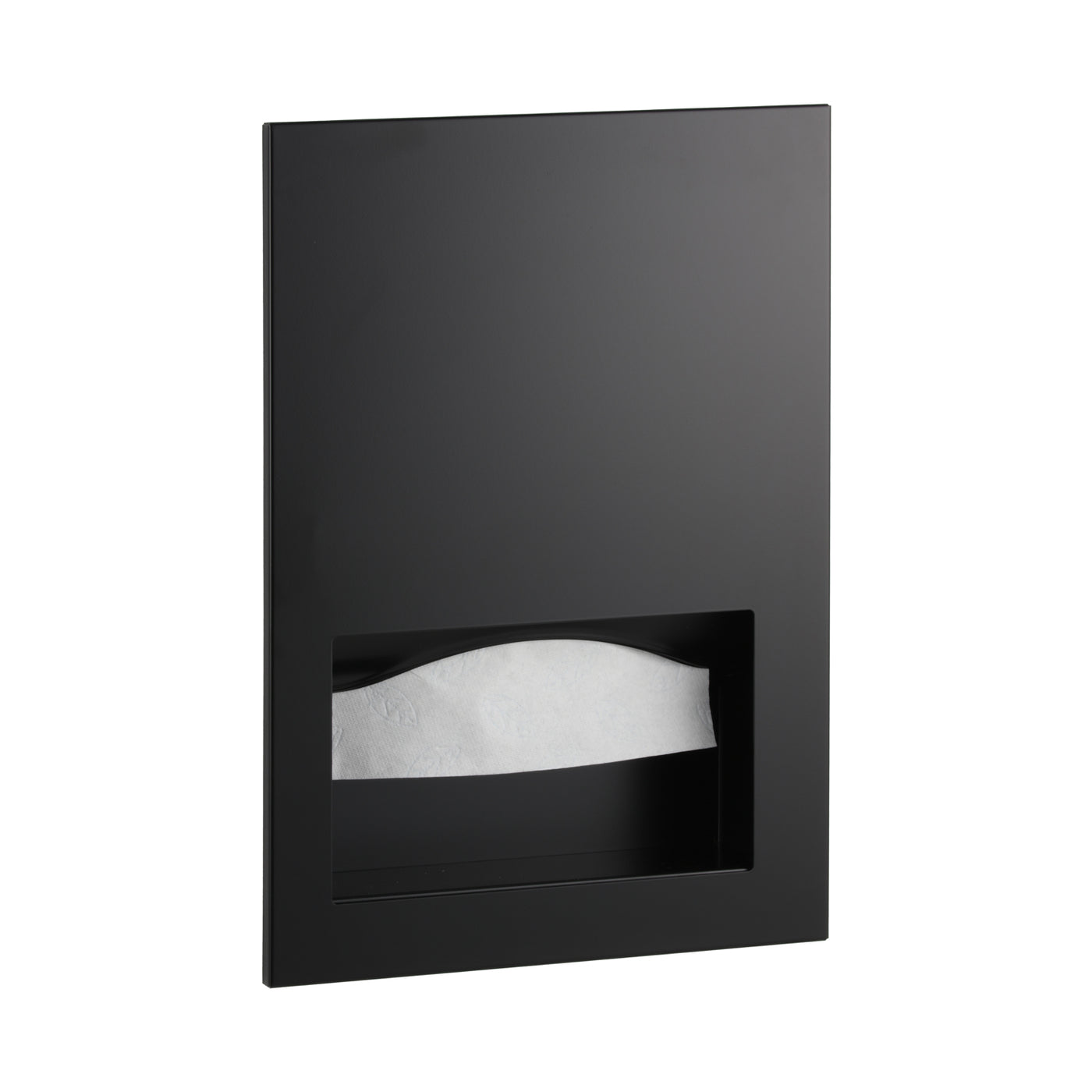Bobrick B-35903.MBLK - Recessed Paper Towel Dispenser, Friction-Catch, Matte Black, 400 Multifold Towels