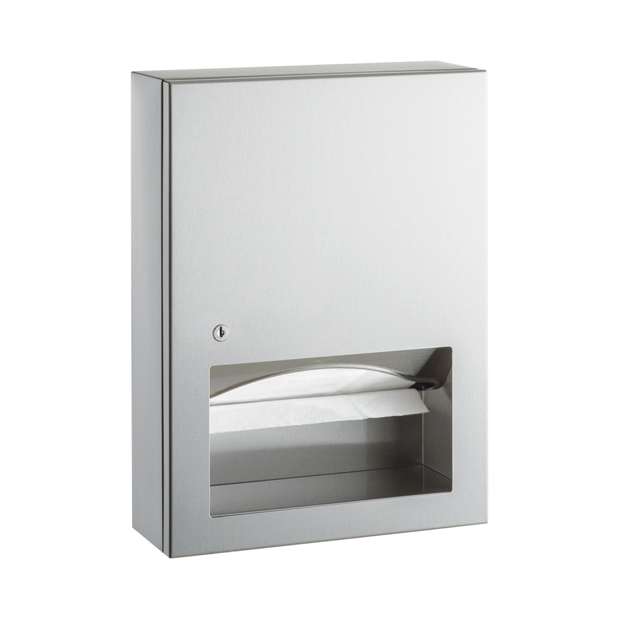 Bobrick B-359039 - Surface-Mounted Paper Towel Dispenser, Satin Finish, 400 Multifold Towels