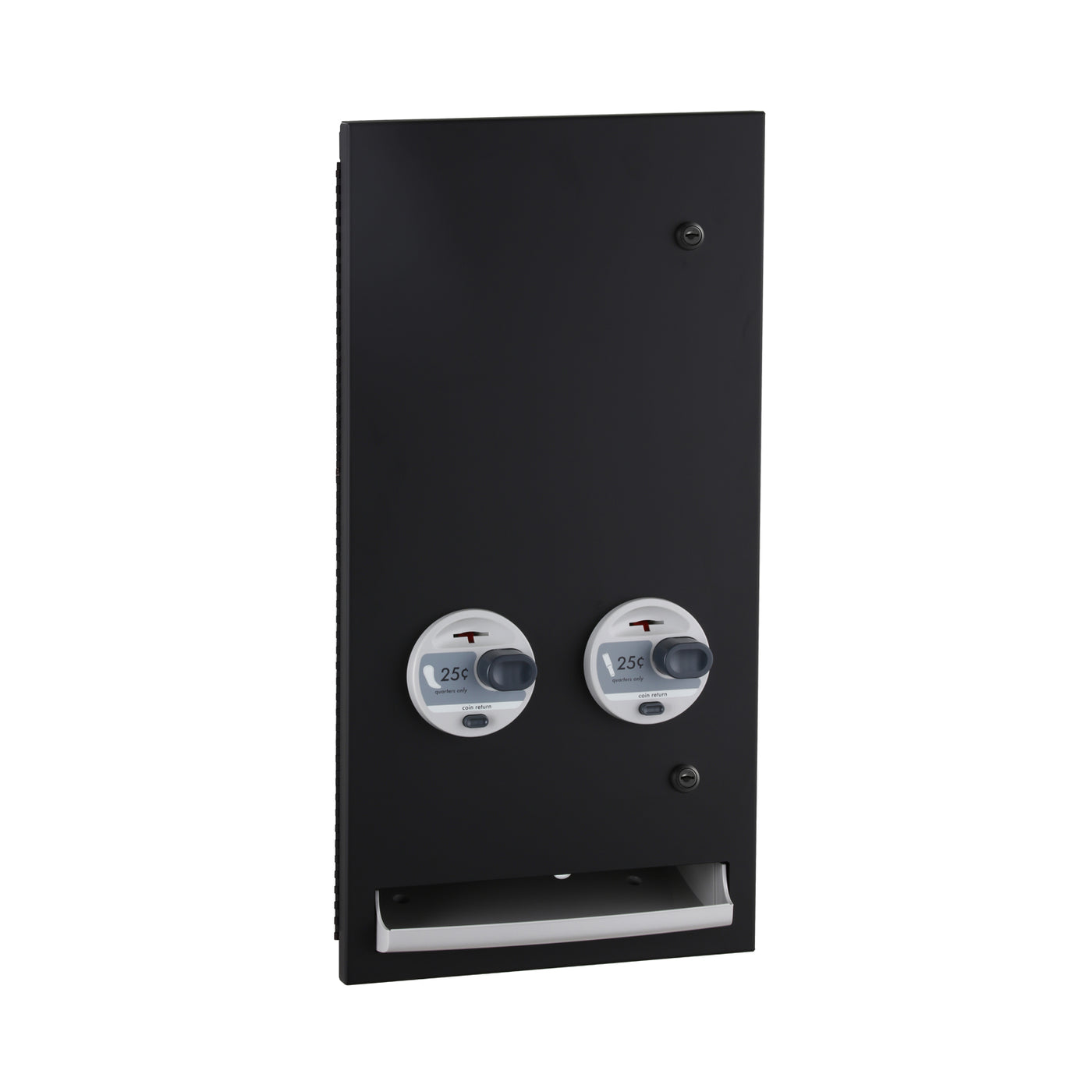 Bobrick B-37063.MBLK 25 - Recessed Napkin-Tampon Dispenser, 25-Cent Operation, Matte Black