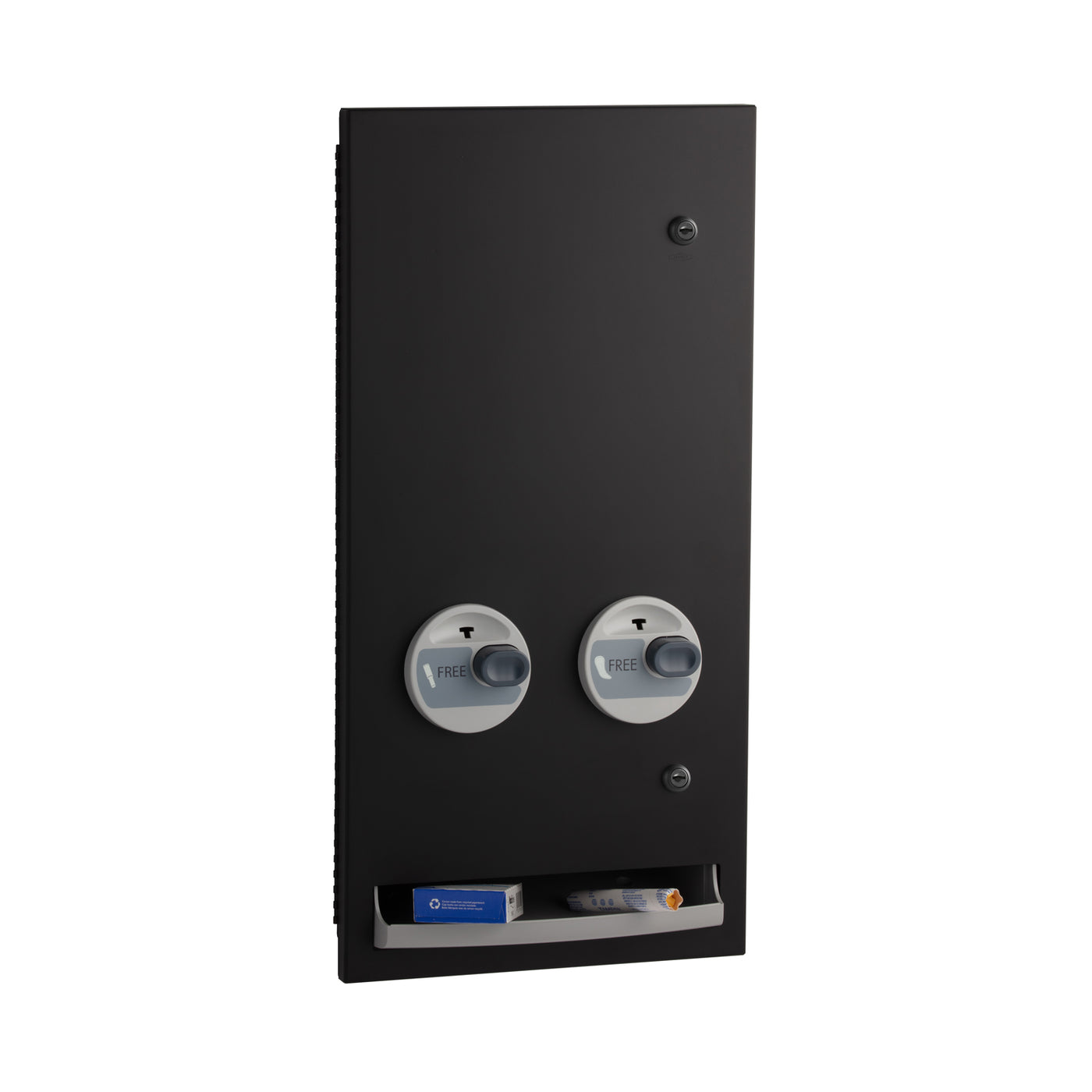 Bobrick B-37063.MBLK C - Recessed Napkin-Tampon Dispenser, Free Operation, Matte Black