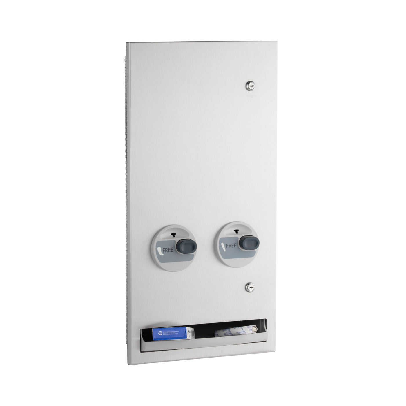 Bobrick B-37063C - Recessed Napkin-Tampon Dispenser, Free Operation, Satin Finish