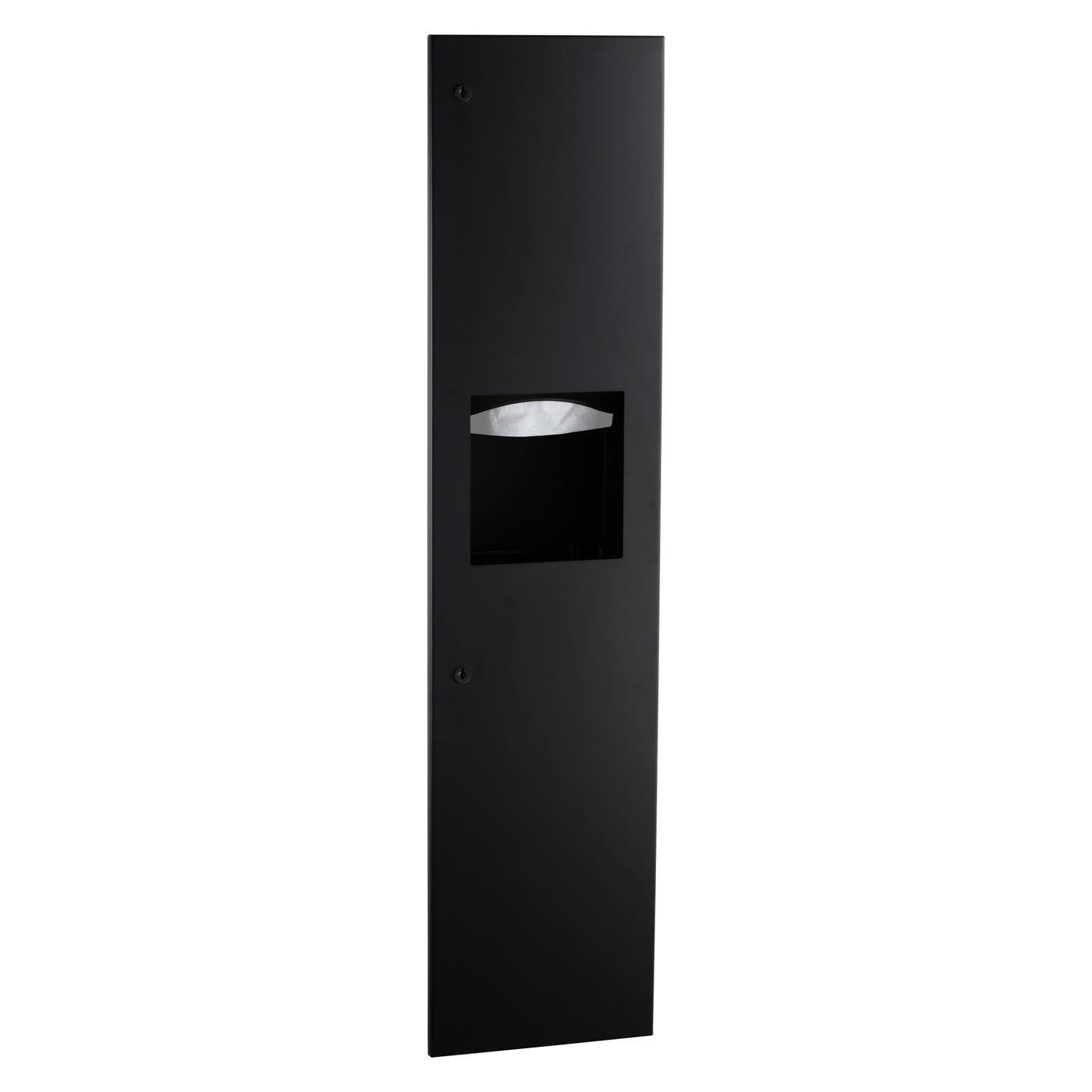 Bobrick B-3803.MBLK - Recessed Paper Towel Dispenser and Waste Receptacle, Matte Black, 6.3-Gallon Waste
