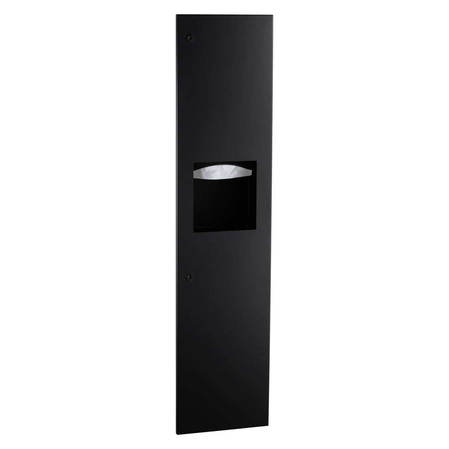 Bobrick B-3803.MBLK - Recessed Paper Towel Dispenser and Waste Receptacle, Matte Black, 6.3-Gallon Waste