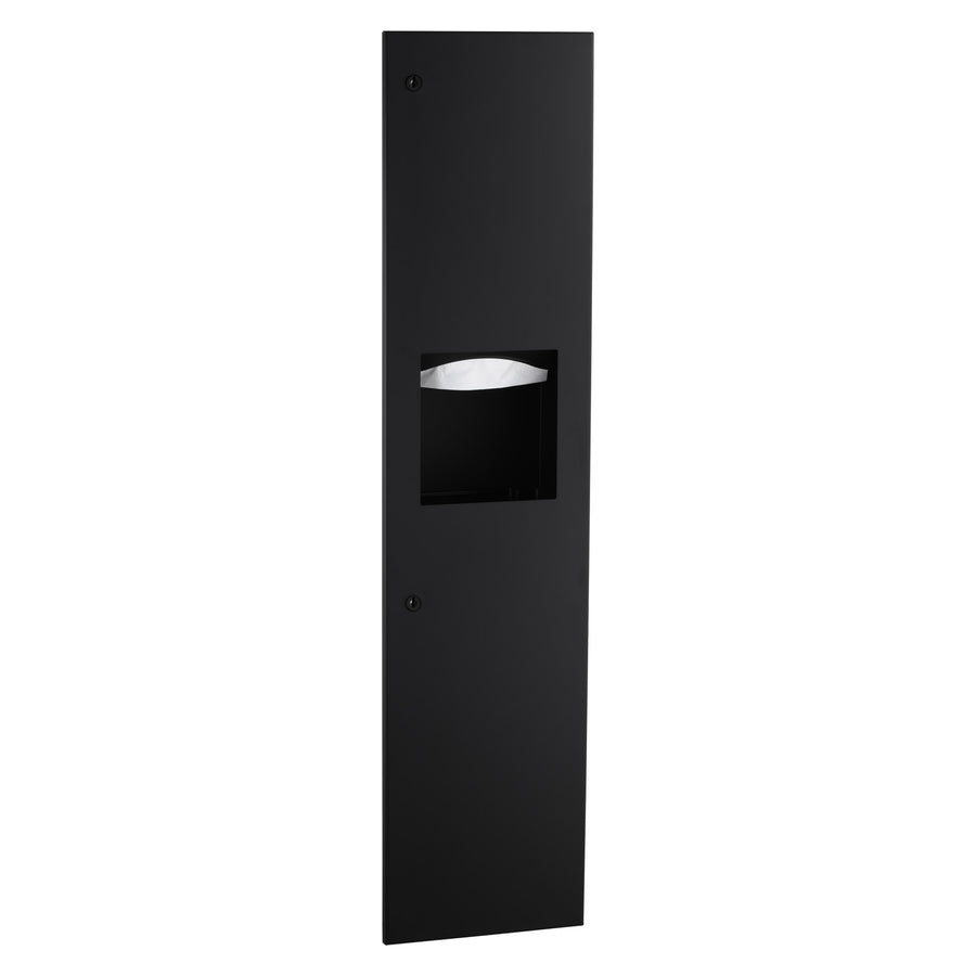 Bobrick B-38034.MBLK - Recessed Paper Towel Dispenser and Waste Receptacle, Matte Black, 3.8-Gallon Waste