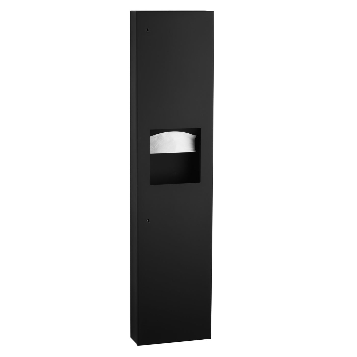 Bobrick B-380349.MBLK - Surface-Mounted Paper Towel Dispenser and Waste Receptacle, Matte Black, 3.8-Gallon Waste