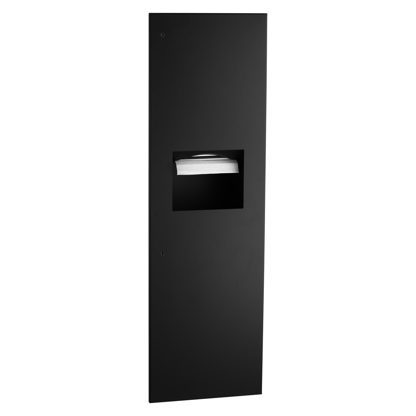 Bobrick B-36903.MBLK - Recessed Paper Towel Dispenser and Waste Receptacle, Matte Black, 12-Gallon Waste