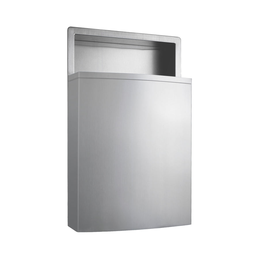 Bobrick B-43644 - Recessed Waste Receptacle with LinerMate®, Satin Finish, 12.8-Gallon