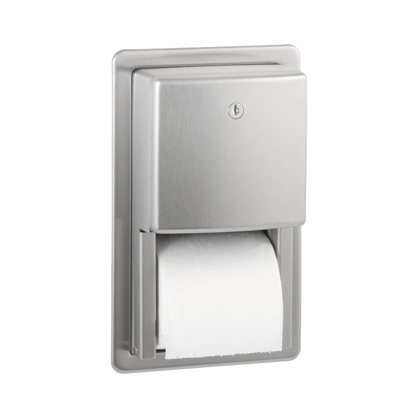 Bobrick B-4388 - Recessed Toilet Tissue Dispenser, Satin Finish, Two Rolls