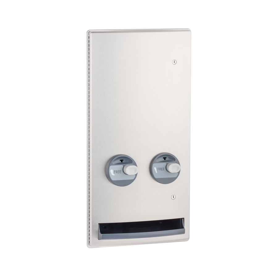 Bobrick B-4706C - Recessed Napkin-Tampon Dispenser, Free Operation, Satin Finish