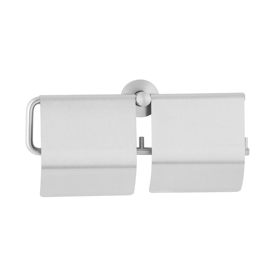 Bobrick B-548 - Surface-Mounted Toilet Tissue Dispenser w/ Hoods, Cubicle Collection, Satin Finish, 2 Rolls