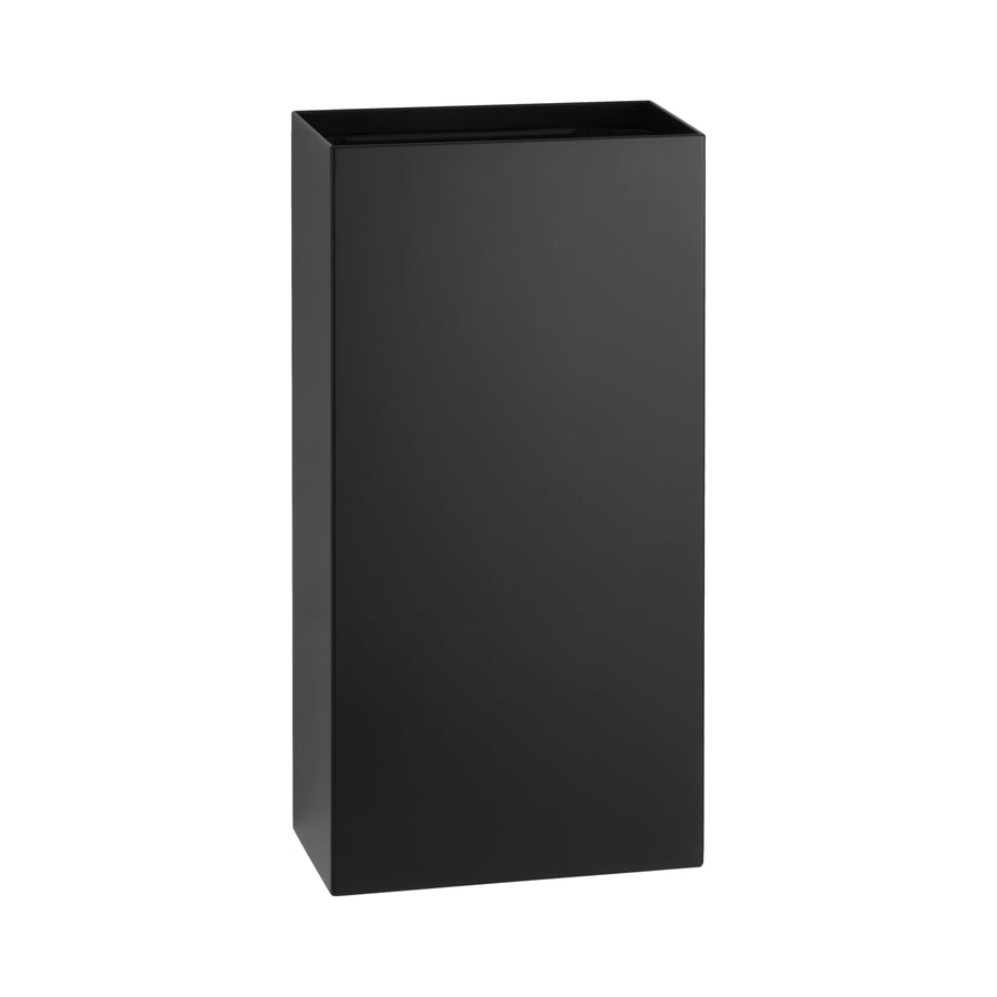 Bobrick B-9279.MBLK – Surface-Mounted Waste Receptacle, Fino Collection, Matte Black, 6-Gallon